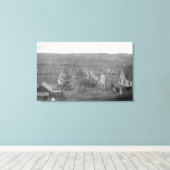 Parijs, TexasAerial Uitzicht TownParis, TX Canvas Afdruk (Insitu (Houten vloer))