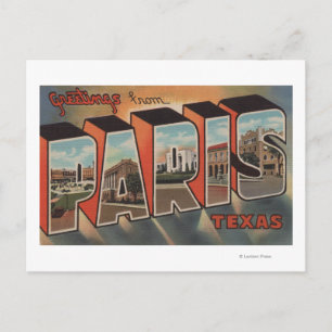 Parijs, TexasLarge Letter ScenesParis, TX Briefkaart
