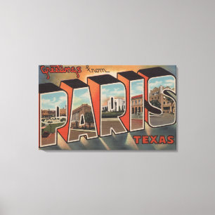 Parijs, TexasLarge Letter ScenesParis, TX Canvas Afdruk