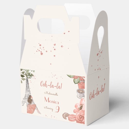 Parijs thema frans verjaardagsfeest bedankdoosjes (Geopend)