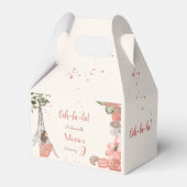 Parijs thema frans verjaardagsfeest bedankdoosjes (Voorkant Zijde)