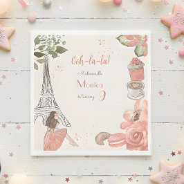 Parijs thema frans verjaardagsfeest servet