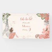 Parijs thema frans verjaardagsfeest spandoek (Horizontaal)