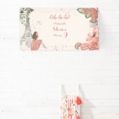 Parijs thema frans verjaardagsfeest spandoek (Insitu)