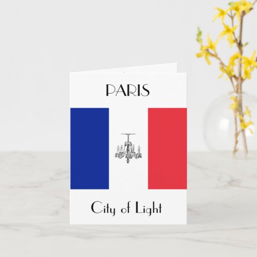 Parijs thema Franse Mode Note Kaart (Gele Bloem)