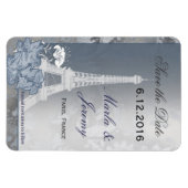 Parijs thema opslaan van de datum magneet (Horizontaal)