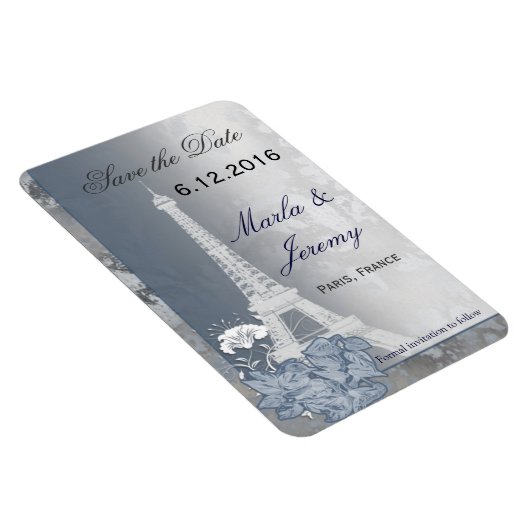 Parijs thema opslaan van de datum magneet (Rechterzijde)