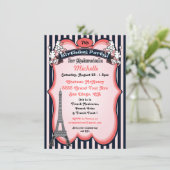 Parijs thema Uitnodigingen op feestdag (Staand voorkant)