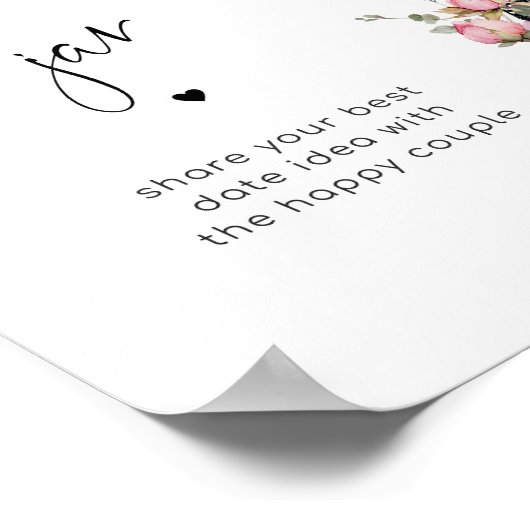 Parijs thema zwart roze Eiffeltoren Datumpot Poster (Hoek)