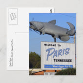 Parijs, TN - 's werelds grootste visvis Briefkaart (Voorkant / Achterkant)
