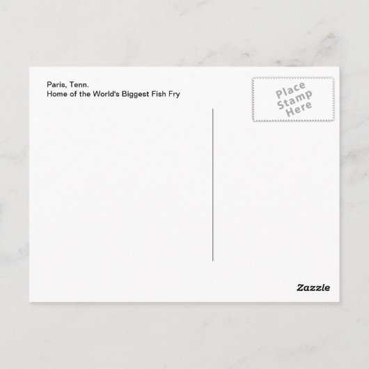 Parijs, TN - 's werelds grootste visvis Briefkaart (Achterkant)