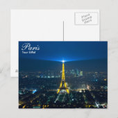 Parijs - Tour Eiffel at night briefkaart (Voorkant / Achterkant)