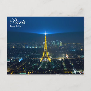 Parijs - Tour Eiffel at night briefkaart