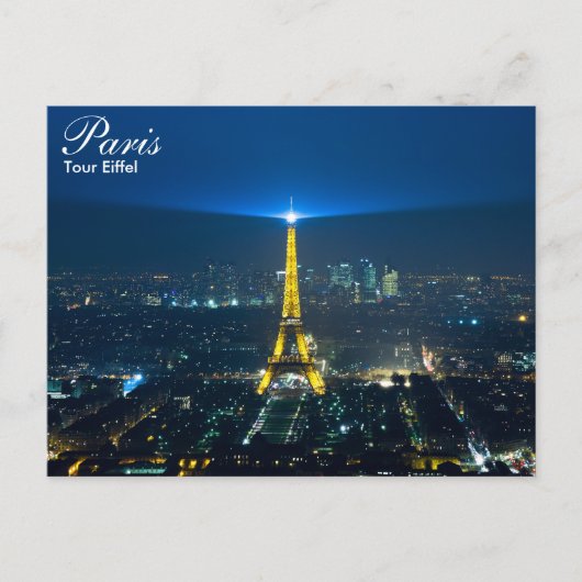 Parijs - Tour Eiffel at night briefkaart (Voorkant)