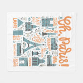 Parijs. | Town Typografie Fleece Deken (Voorkant (Horizontaal))