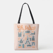 Parijs. | Town Typografie Tote Bag (Achterkant)