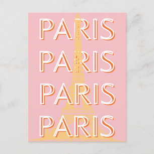 Parijs Travel Art, Travel Art, Pastel, Minimalisti Feestdagenkaart