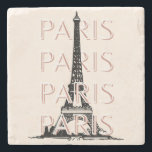 Parijs Travel Art, Travel Art, Pastel, Minimalisti Stenen Onderzetter<br><div class="desc">Een prachtig minimalistisch Parijs reiskunst ontwerp met de beroemde Eiffeltoren. Het is een perfecte aanvulling op elke plek en zou een geweldige aanvulling op je leven te maken.</div>