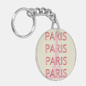 Parijs Travel Art, Travel Art, Preppy, Minimalisti Sleutelhanger (Voorkant Links)