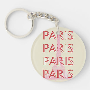 Parijs Travel Art, Travel Art, Preppy, Minimalisti Sleutelhanger
