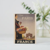 Parijs Travel Poster Briefkaart (Staand voorkant)