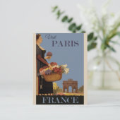  Parijs Travel Poster Briefkaart (Staand voorkant)