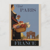  Parijs Travel Poster Briefkaart (Voorkant)