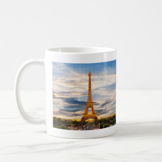 Parijs trekt meer Parijs alsjeblieft Golden Glitte Koffiemok (Links)