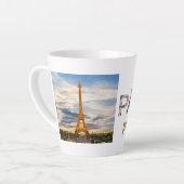 Parijs trekt meer Parijs alsjeblieft Golden Glitte Latte Mok (Linkerhoek)