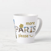 Parijs trekt meer Parijs alsjeblieft Golden Glitte Latte Mok (Rechterhoek)