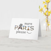 Parijs trekt meer Parijs alsjeblieft zilver glitte Kaart (Gele Bloem)