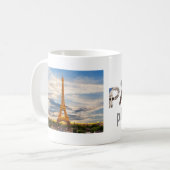 Parijs trekt meer Parijs alsjeblieft zilver glitte Koffiemok (Voorkant links)