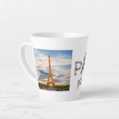 Parijs trekt meer Parijs alsjeblieft zilver glitte Latte Mok (Linkerhoek)