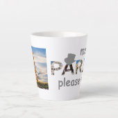 Parijs trekt meer Parijs alsjeblieft zilver glitte Latte Mok (Voorkant)