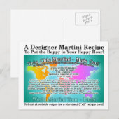 Parijs, Tres Chic World Tour Martini Recept Kaart (Voorkant / Achterkant)