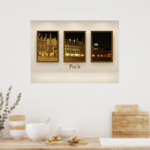 Parijs triptych poster (Keuken)