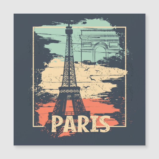 Parijs typografie: abstract Eiffel poster. (Voorkant)