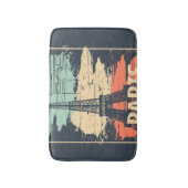 Parijs typografie: abstract Eiffel poster. Badmat (Voorkant Verticaal)