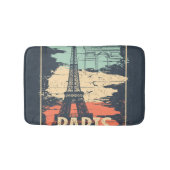 Parijs typografie: abstract Eiffel poster. Badmat (Voorkant)