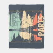 Parijs typografie: abstract Eiffel poster. Fleece Deken (Voorkant)