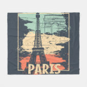 Parijs typografie: abstract Eiffel poster. Fleece Deken (Voorkant (Horizontaal))