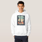 Parijs typografie: abstract Eiffel poster. Hoodie (Voorkant volledig)