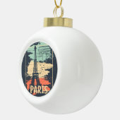 Parijs typografie: abstract Eiffel poster. Keramische Bal Ornament (Rechts)