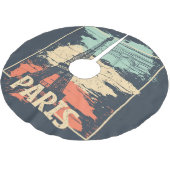 Parijs typografie: abstract Eiffel poster. Kerstboom Rok (Gekanteld)