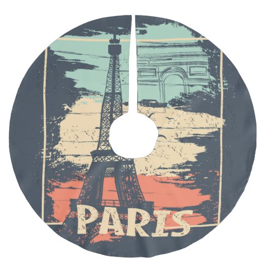 Parijs typografie: abstract Eiffel poster. Kerstboom Rok (Voorkant)