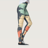 Parijs typografie: abstract Eiffel poster. Leggings (Rechts)