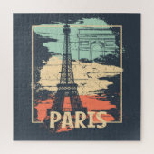 Parijs typografie: abstract Eiffel poster. Legpuzzel (Verticaal)
