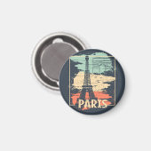 Parijs typografie: abstract Eiffel poster. Magneet (Voorkant / Achterkant)