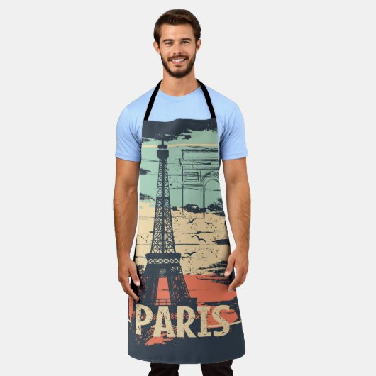 Parijs typografie: abstract Eiffel poster. Schort (Gedragen)