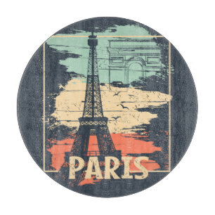 Parijs typografie: abstract Eiffel poster. Snijplank
